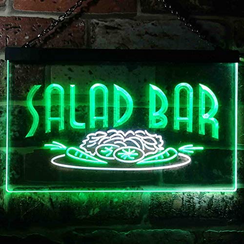 Salad Bar Dual LED Neon Light Sign
